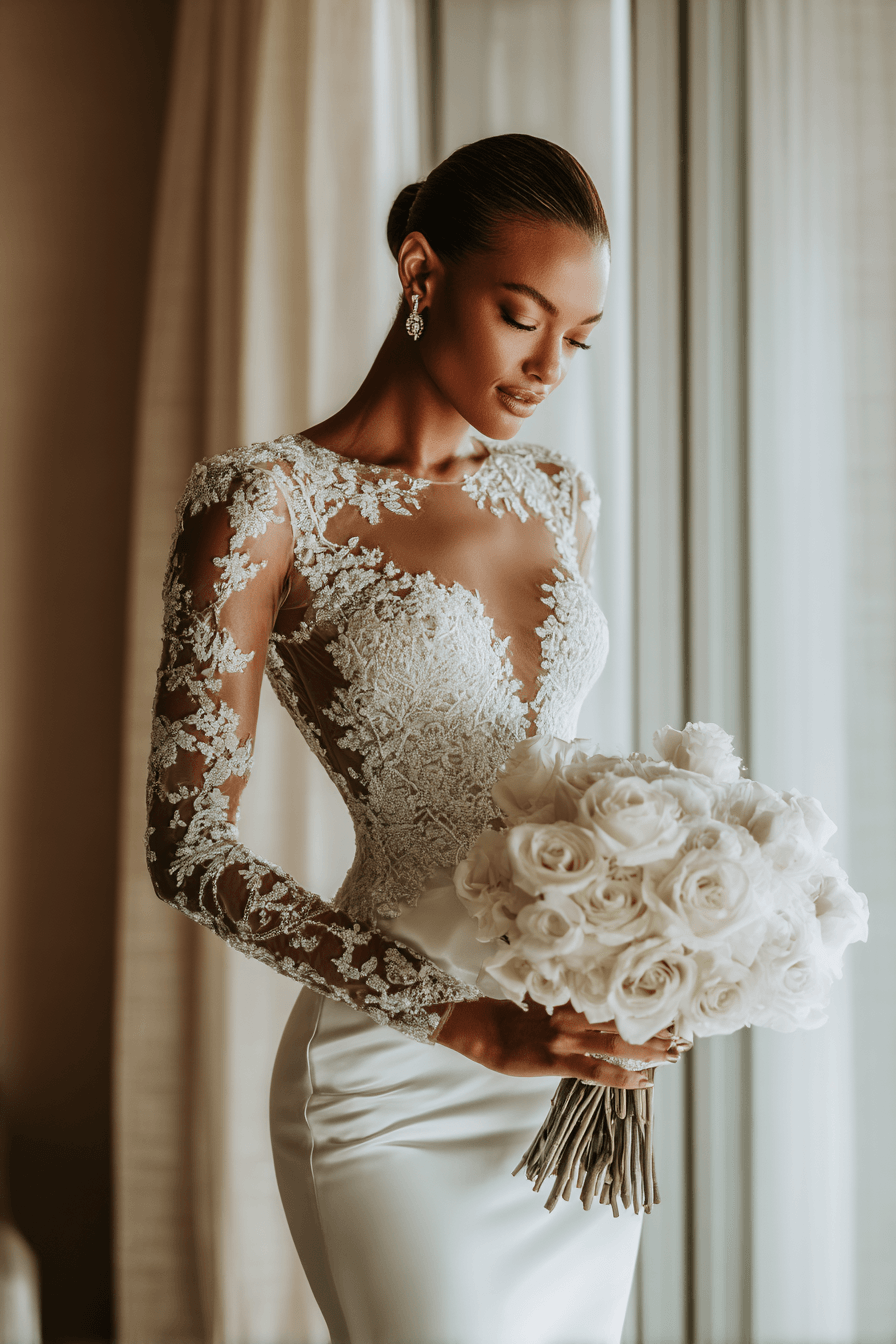 27 Stunning Mermaid Wedding Dresses with Sleeves for a Timeless Bridal Look