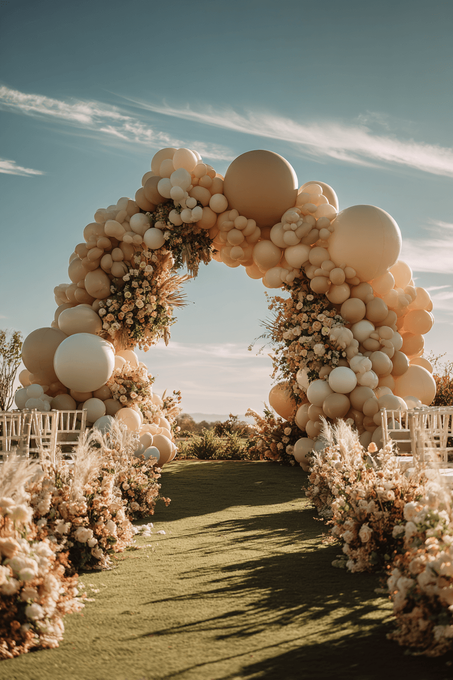 27 Dreamy Wedding Balloon Backdrop Ideas for Photos