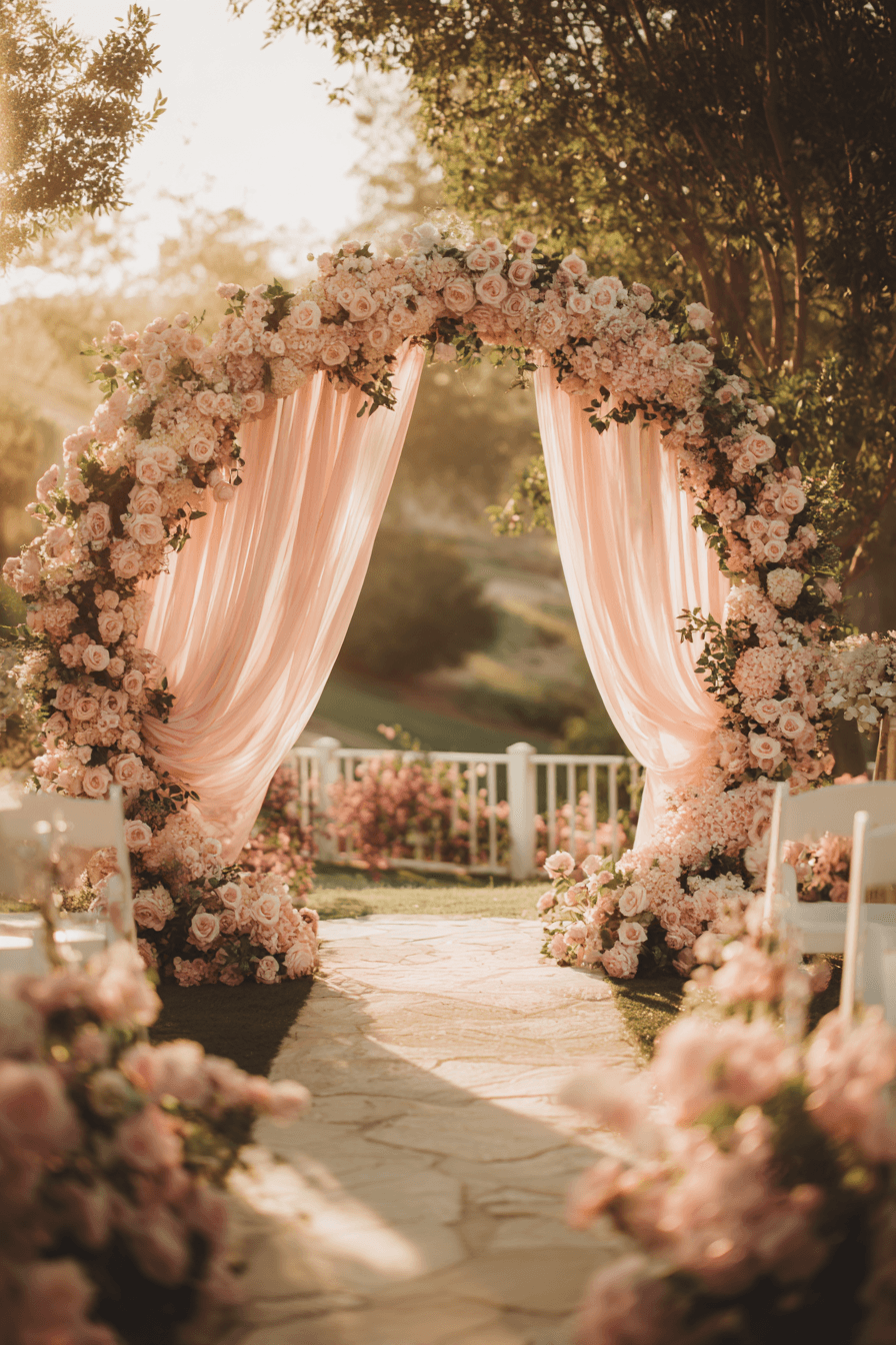 27 Romantic Circle Wedding Arch Decor Ideas