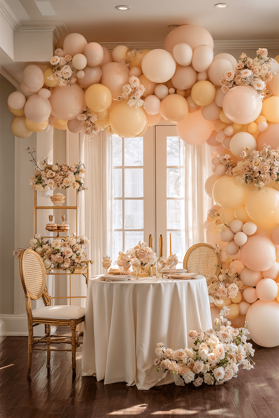 27 Dreamy Wedding Balloon Backdrop Ideas for Photos