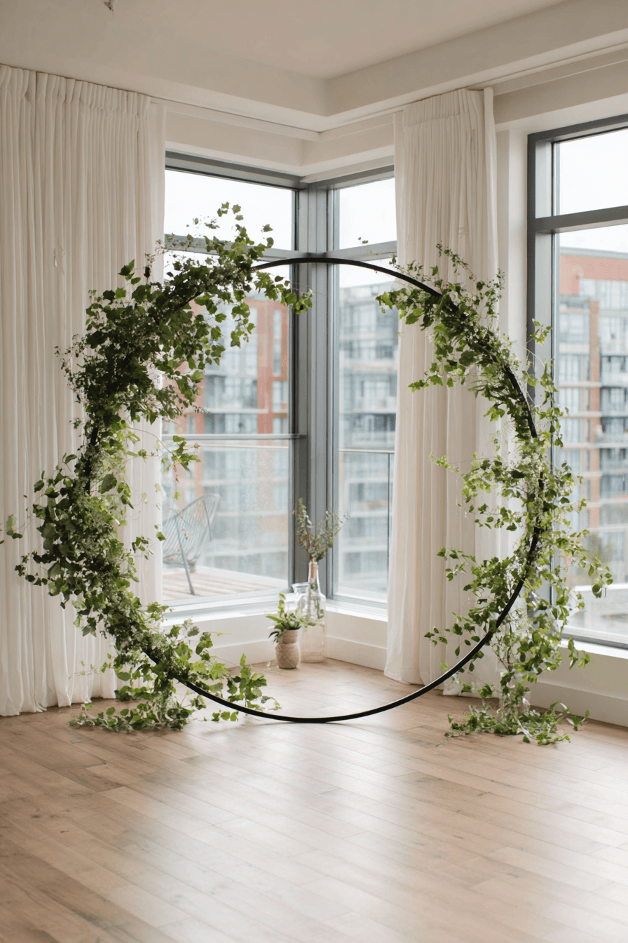 27 Romantic Circle Wedding Arch Decor Ideas