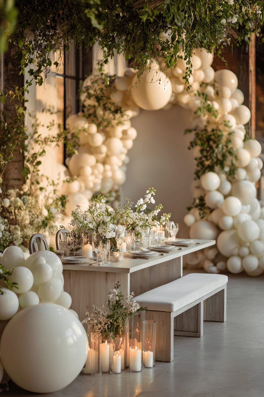 27 Dreamy Wedding Balloon Backdrop Ideas for Photos