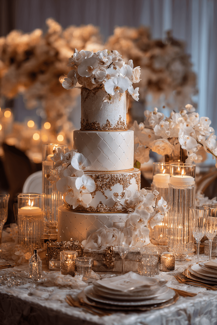 27 Stunning Wedding Cake Table Decoration Ideas for Elegant Receptions