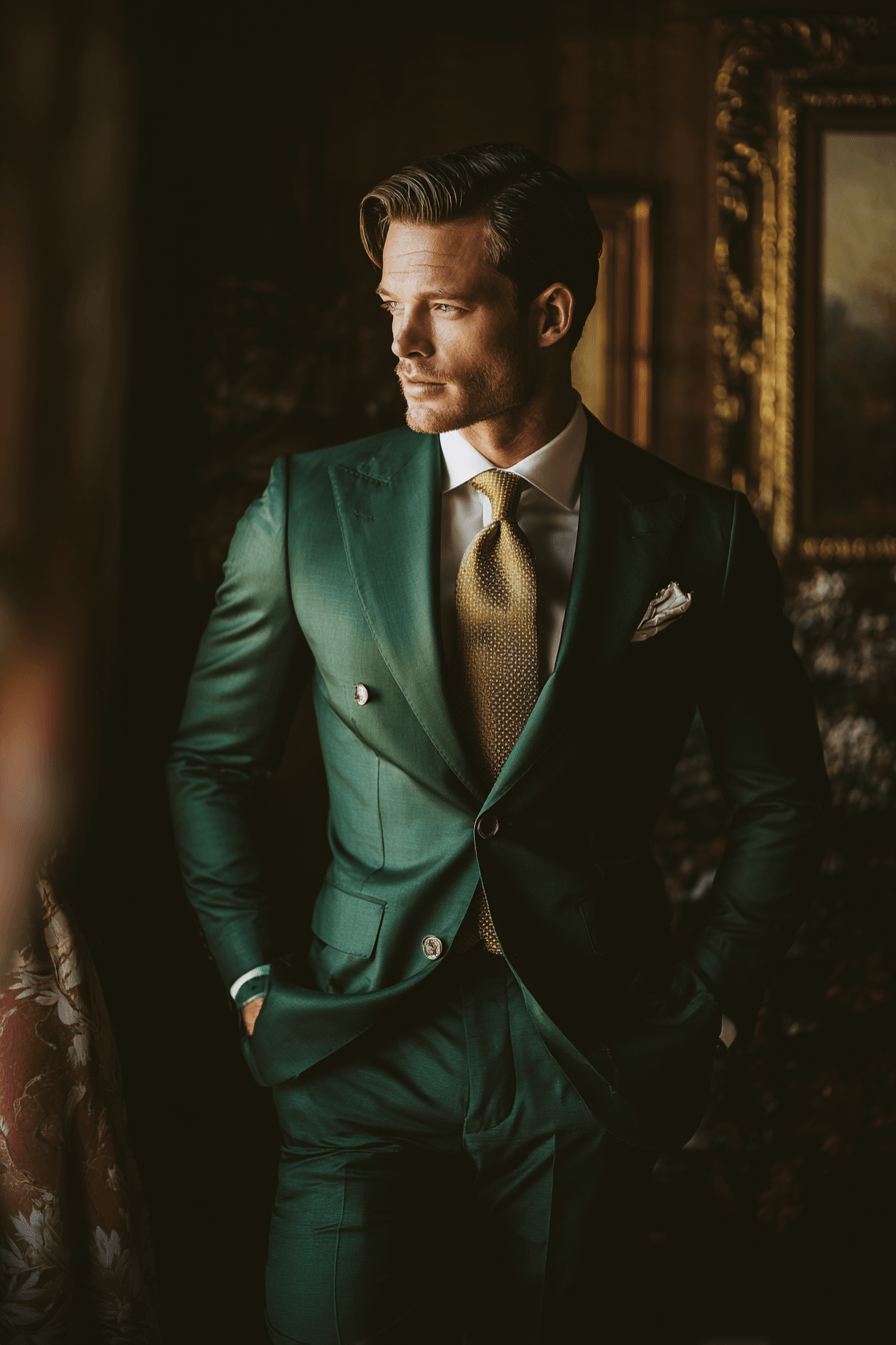 27 Green Groom Attire Inspirations for Every Wedding Theme