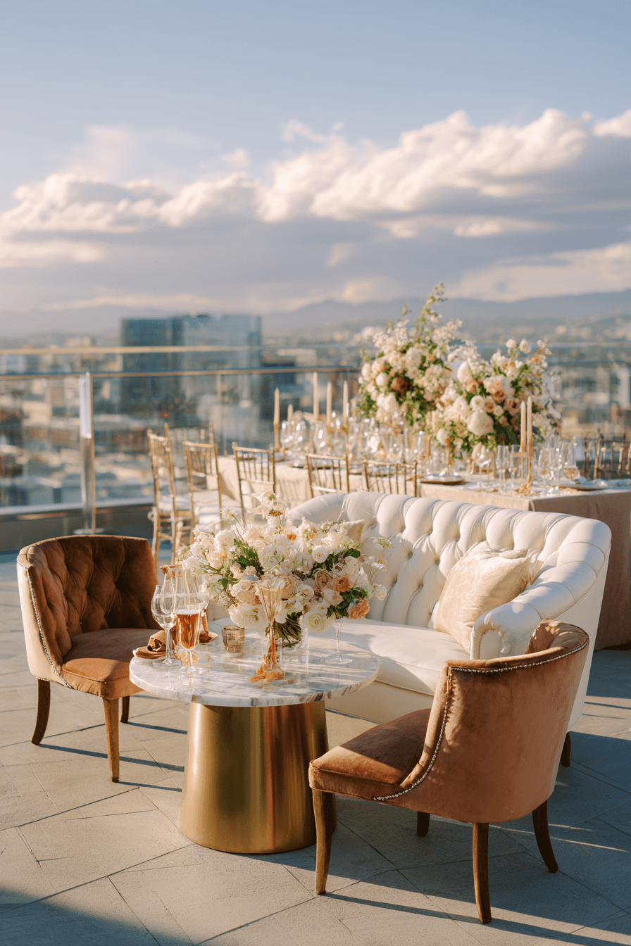 27 Elegant Rooftop Wedding Reception Themes Couples Love