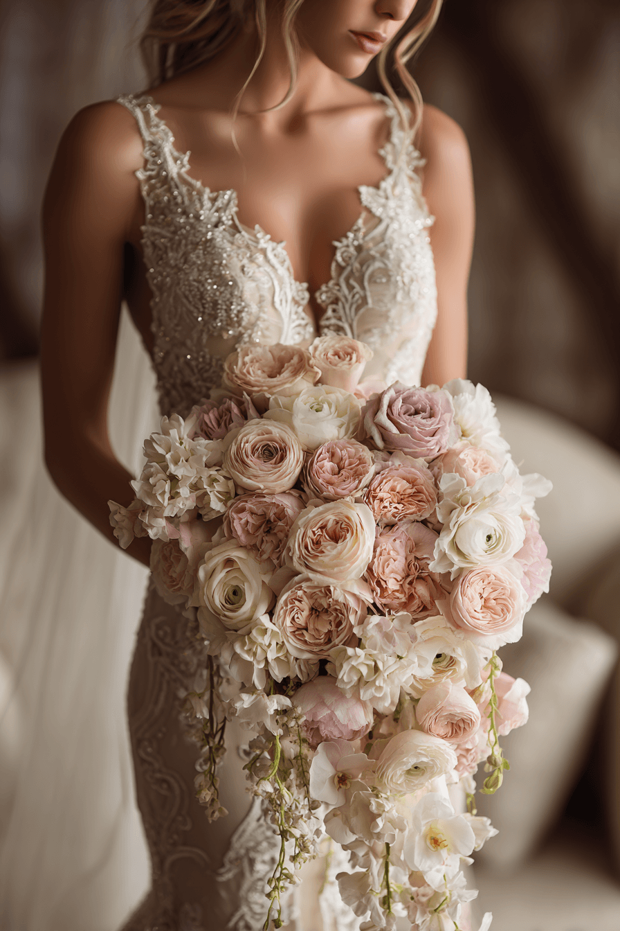 27 Dreamy Cascading Wedding Bouquet Designs Brides Love