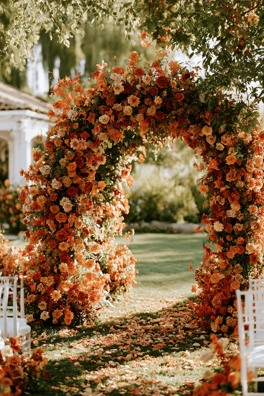 27 Stunning Burnt Orange Wedding Flower Ideas for a Romantic Celebration