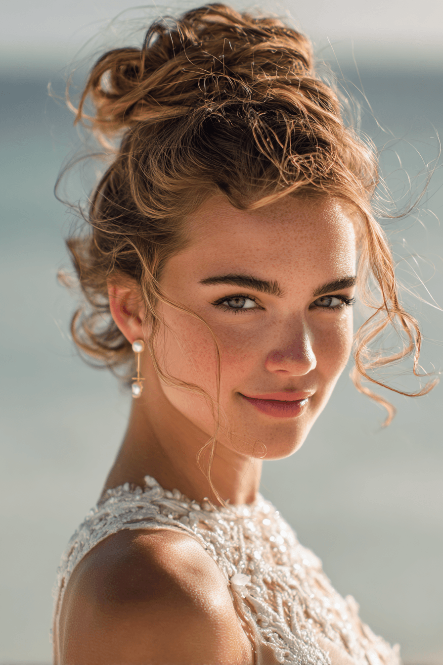27 Beach Wedding Hairstyles That Stay Gorgeous in Ocean Breeze