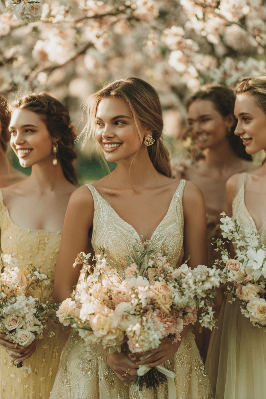 27 Stunning Butter Yellow Bridesmaid Dress Ideas for Elegant Weddings
