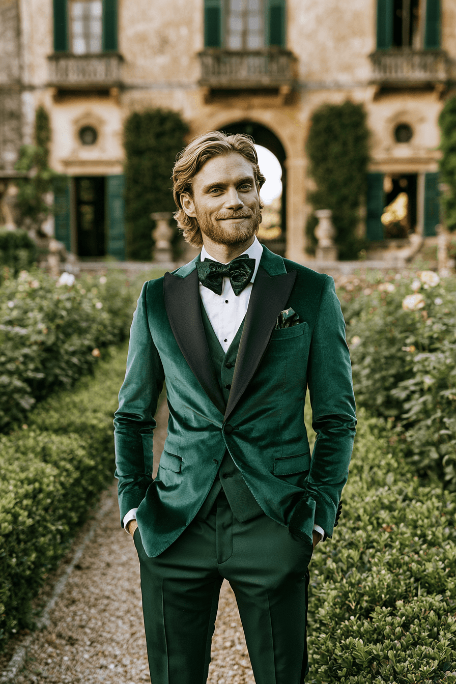 27 Green Tuxedo Wedding Ideas for a Stylish and Modern Celebration