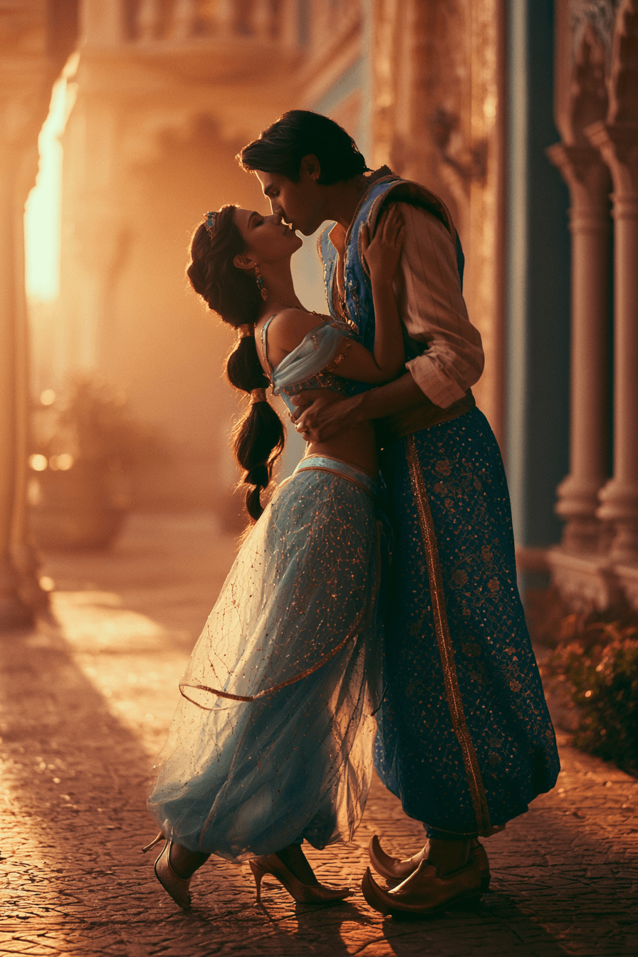 27 Enchanting Jasmine and Aladdin Costumes for Couples and Families