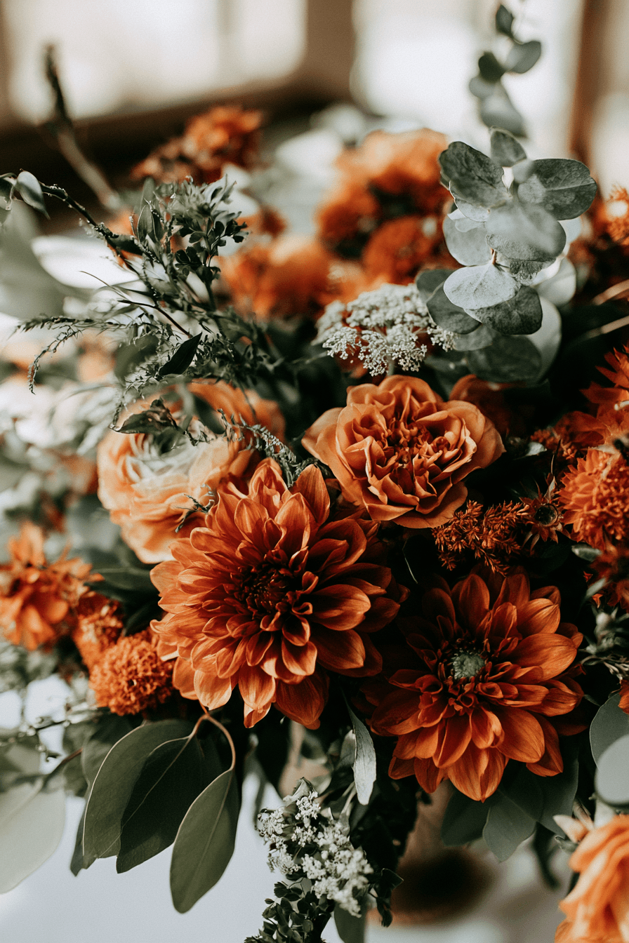 27 Stunning Burnt Orange Wedding Flower Ideas for a Romantic Celebration
