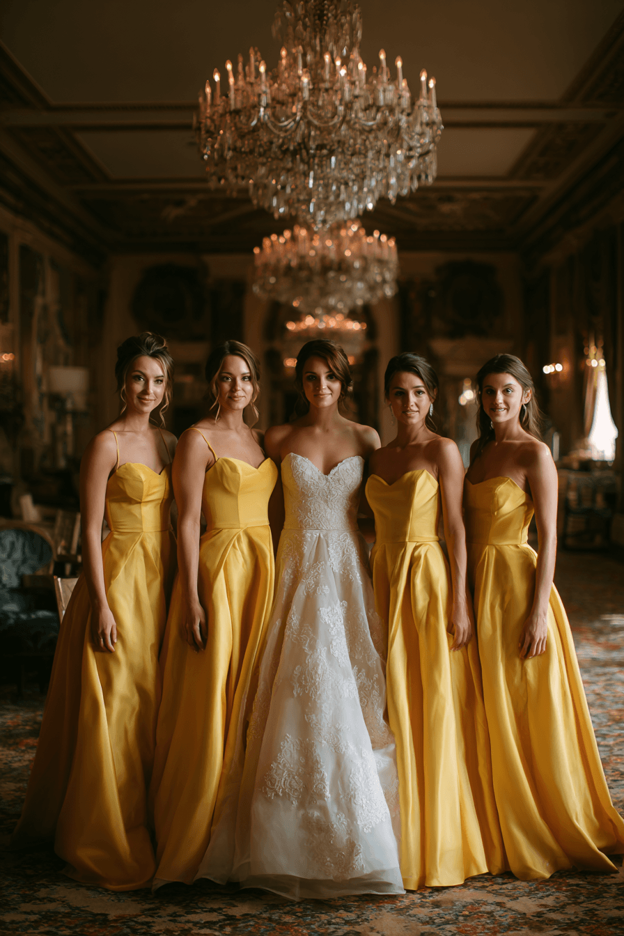27 Stunning Butter Yellow Bridesmaid Dress Ideas for Elegant Weddings