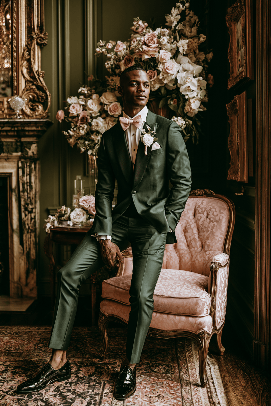 27 Green Tuxedo Wedding Ideas for a Stylish and Modern Celebration