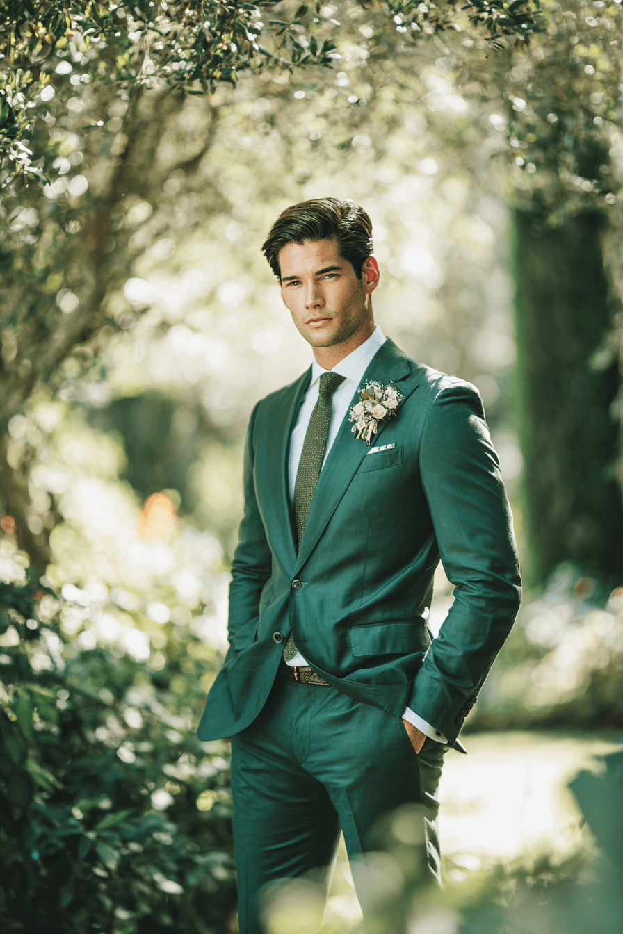 27 Green Groom Attire Inspirations for Every Wedding Theme