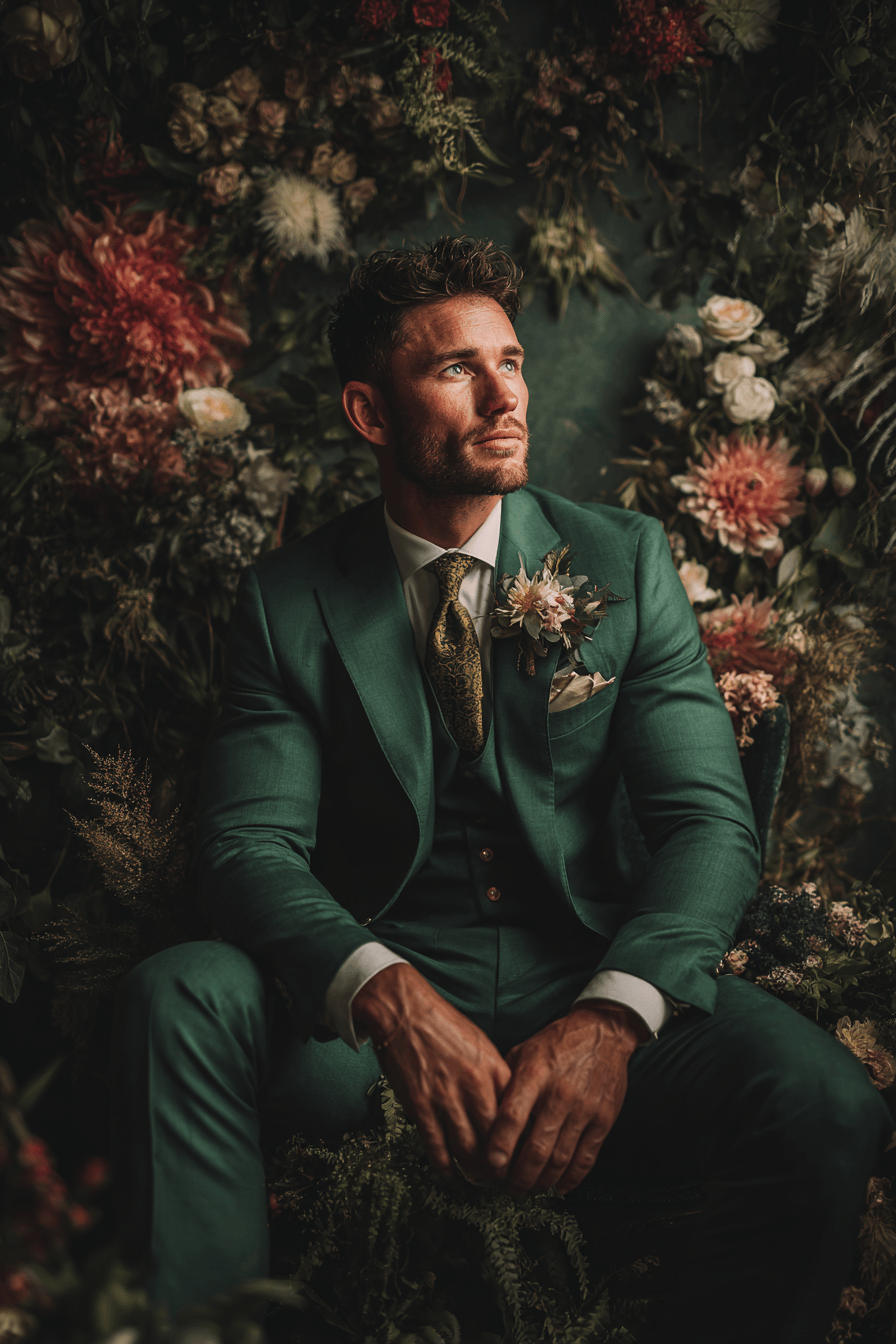 27 Green Groom Attire Inspirations for Every Wedding Theme