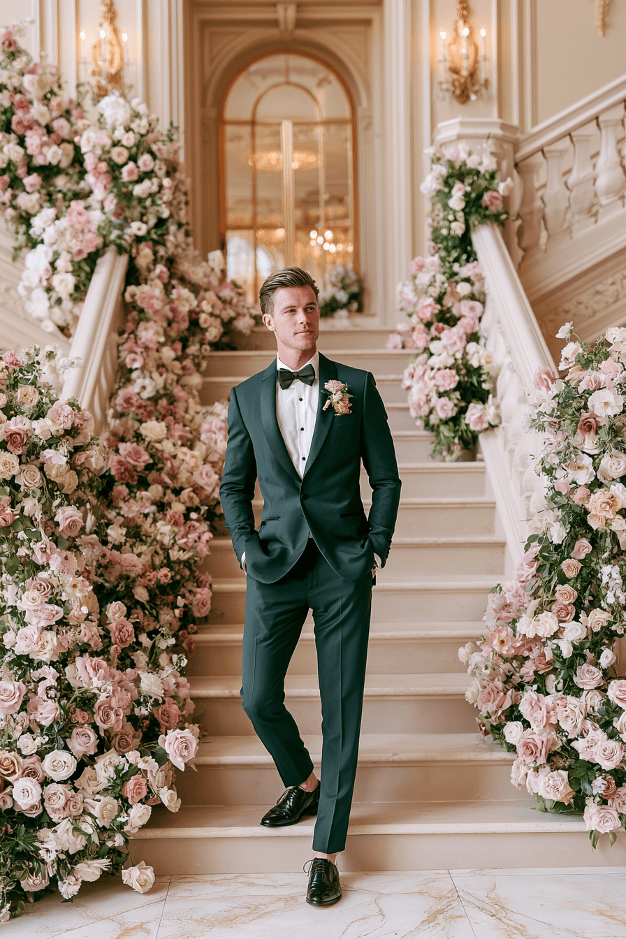 27 Green Tuxedo Wedding Ideas for a Stylish and Modern Celebration
