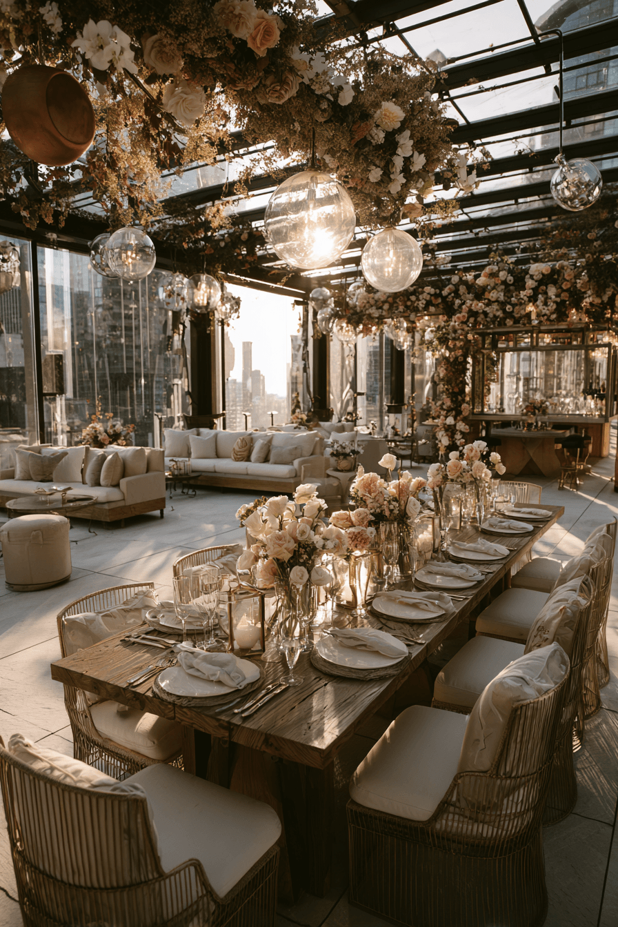 27 Elegant Rooftop Wedding Reception Themes Couples Love