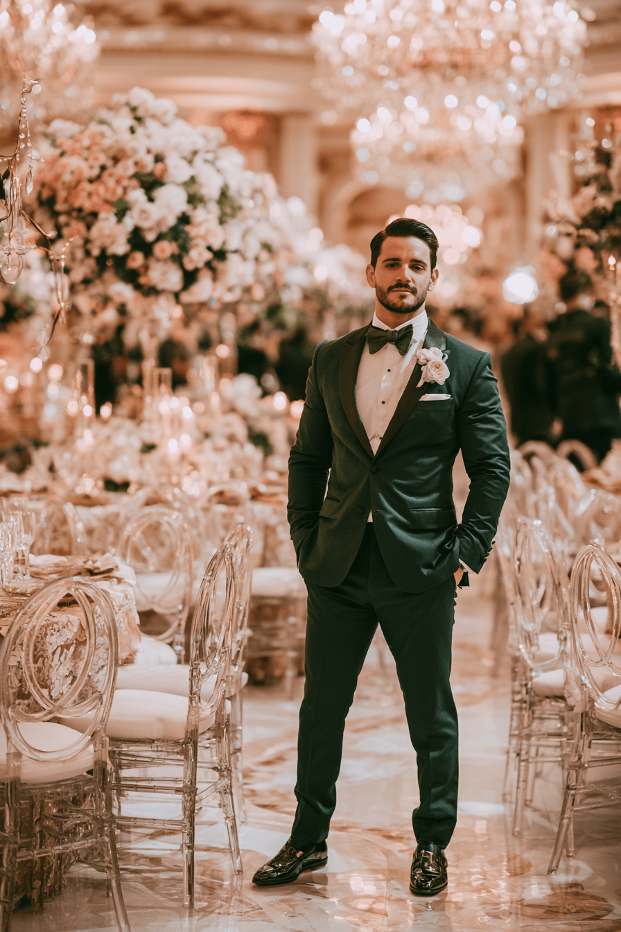 27 Green Tuxedo Wedding Ideas for a Stylish and Modern Celebration
