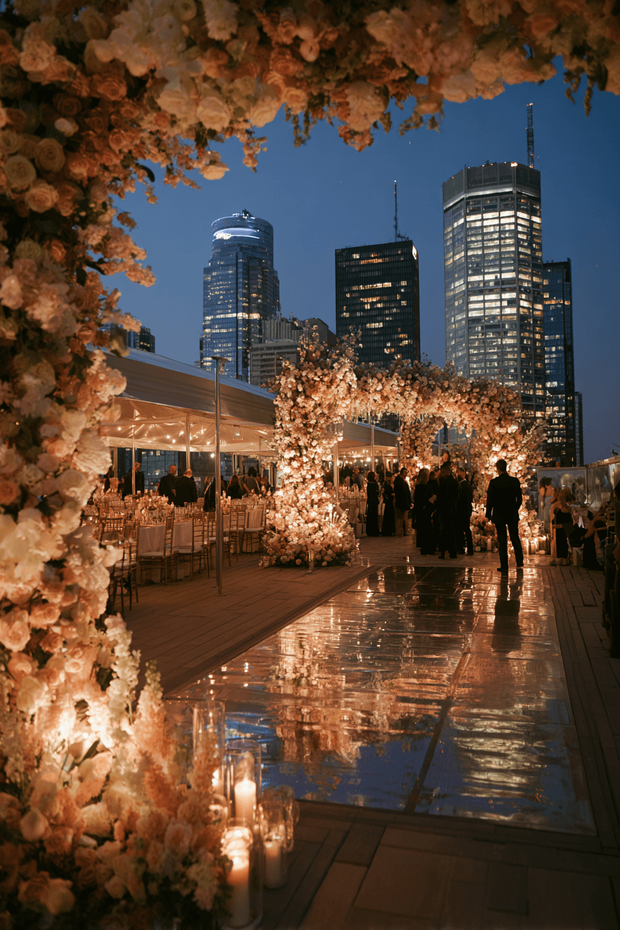 27 Elegant Rooftop Wedding Reception Themes Couples Love