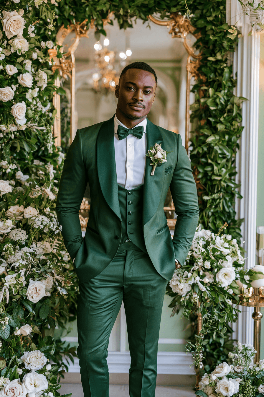 27 Green Tuxedo Wedding Ideas for a Stylish and Modern Celebration