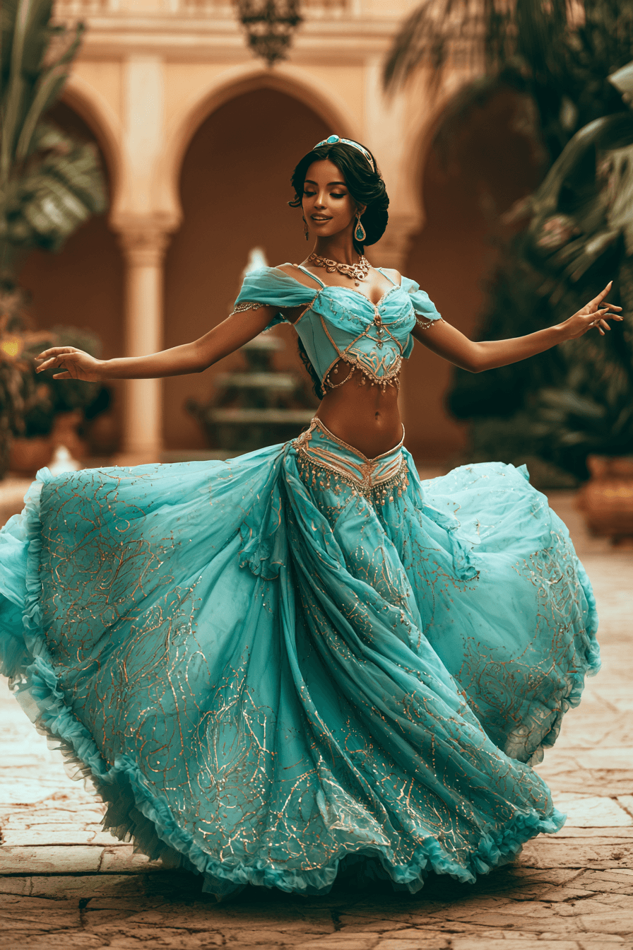 27 Enchanting Jasmine and Aladdin Costumes for Couples and Families