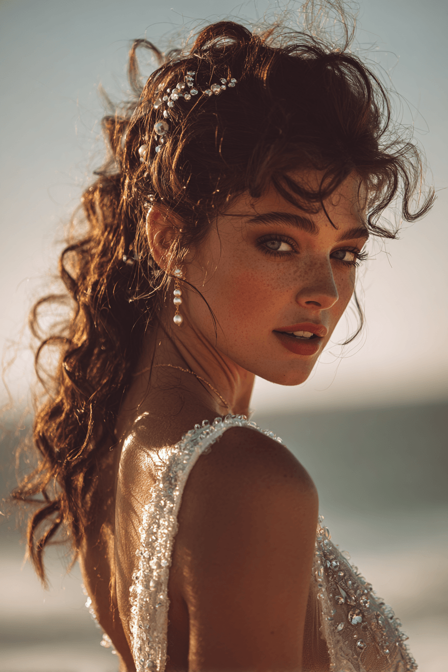 27 Beach Wedding Hairstyles That Stay Gorgeous in Ocean Breeze
