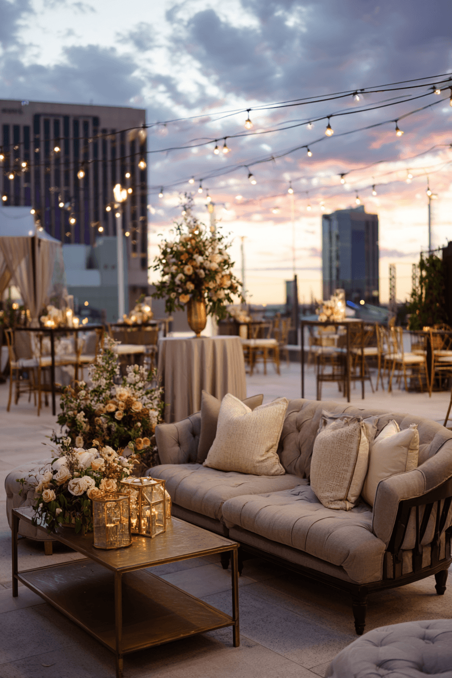 27 Elegant Rooftop Wedding Reception Themes Couples Love