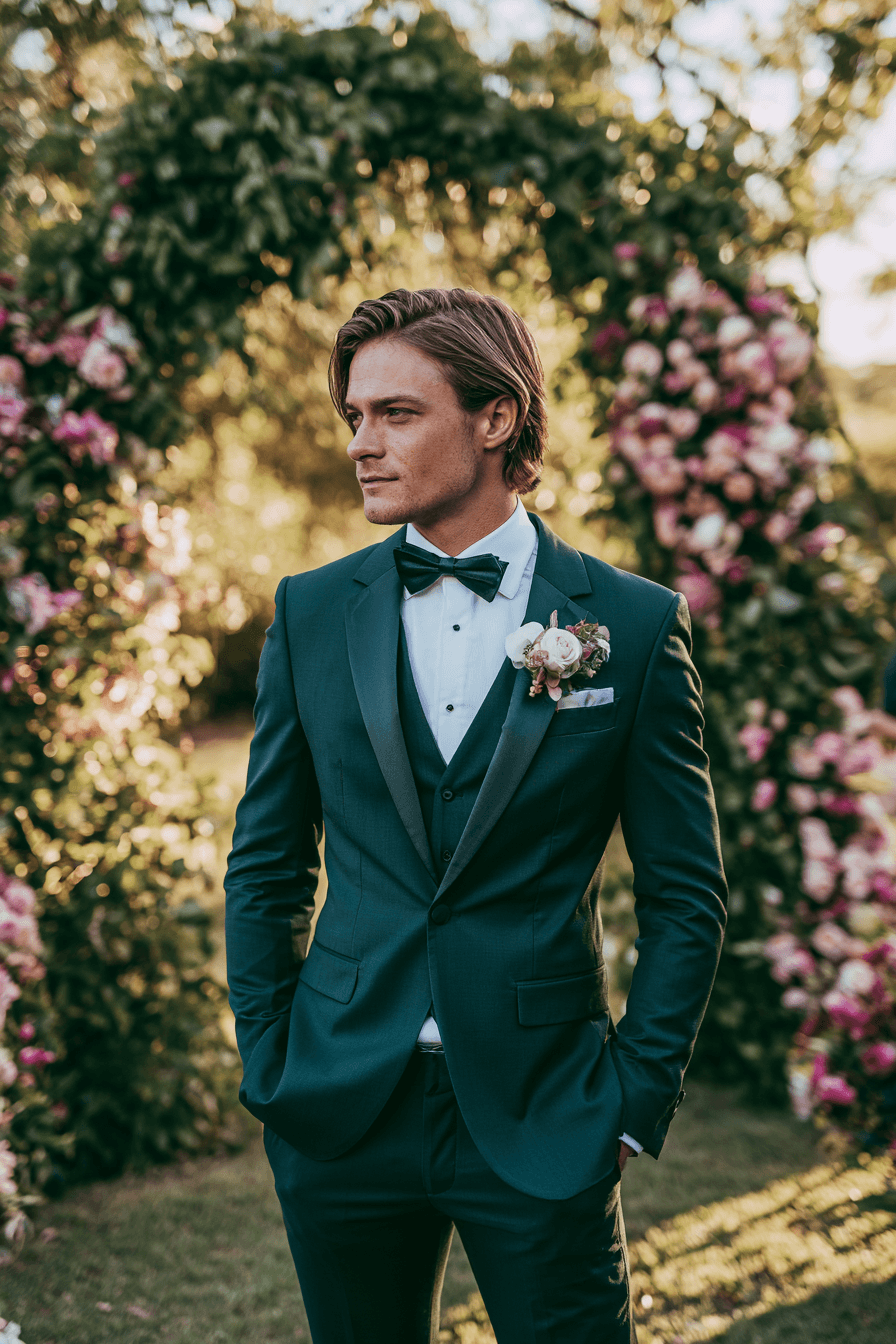 27 Green Tuxedo Wedding Ideas for a Stylish and Modern Celebration