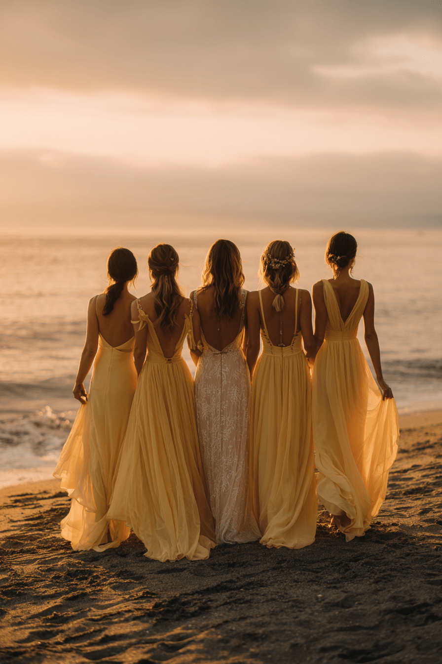 27 Stunning Butter Yellow Bridesmaid Dress Ideas for Elegant Weddings