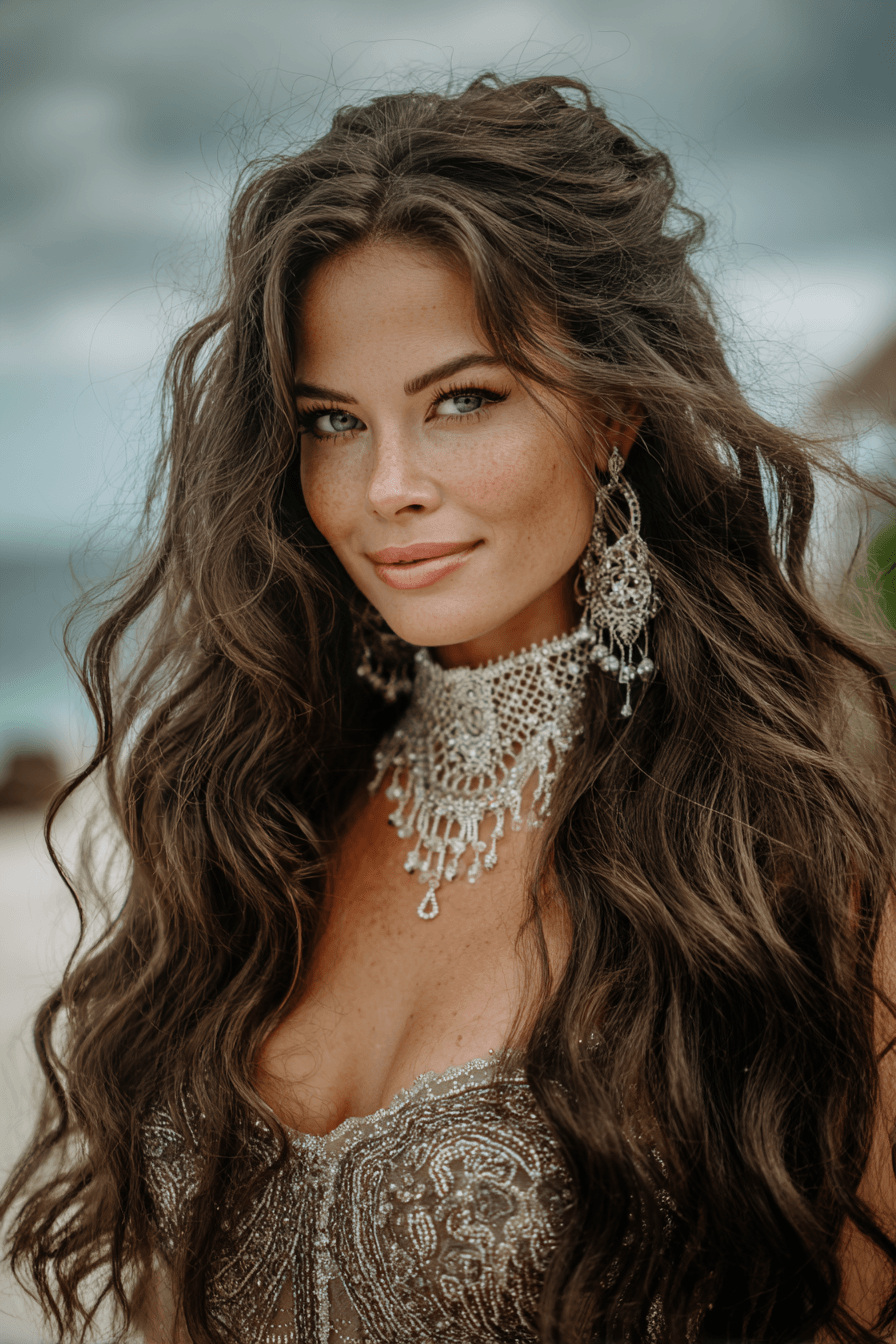 27 Beach Wedding Hairstyles That Stay Gorgeous in Ocean Breeze
