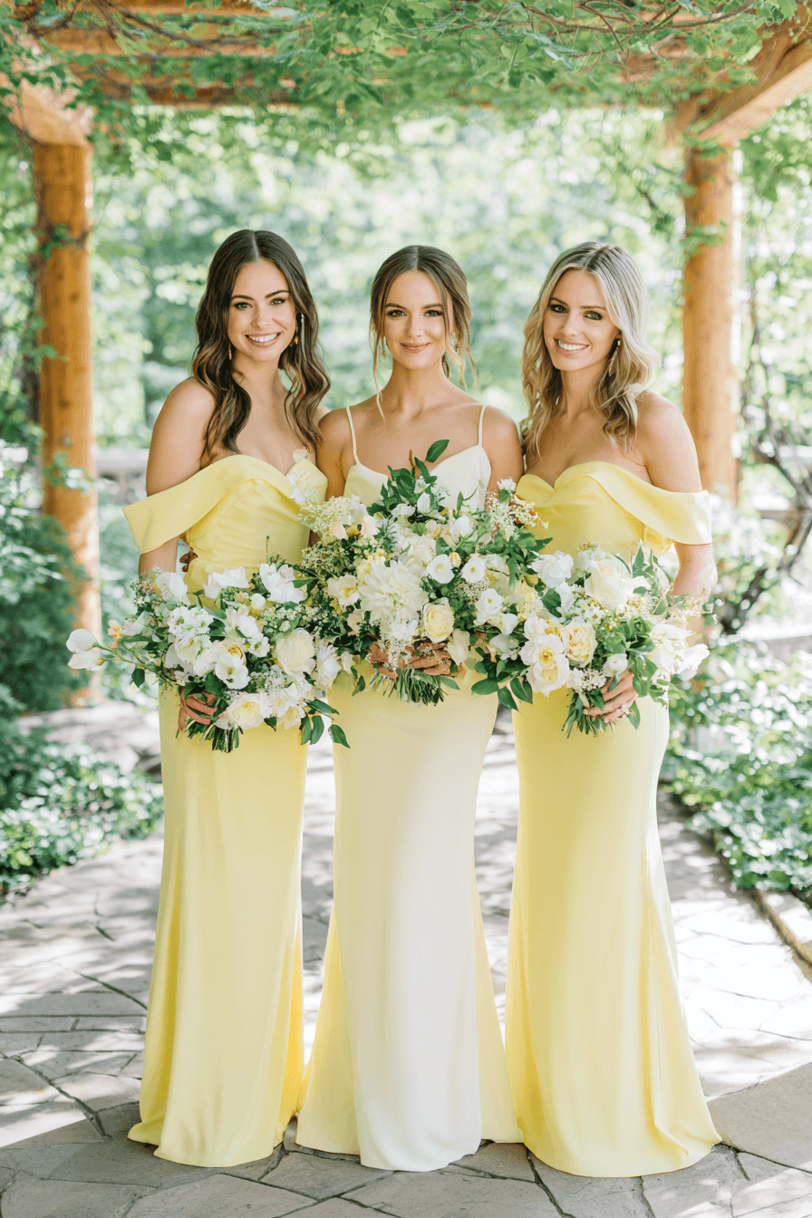 27 Stunning Butter Yellow Bridesmaid Dress Ideas for Elegant Weddings