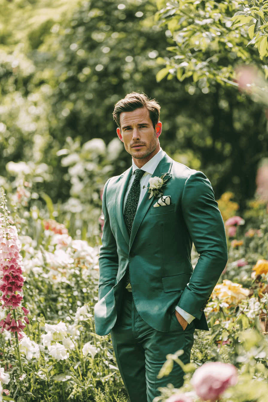 27 Green Groom Attire Inspirations for Every Wedding Theme