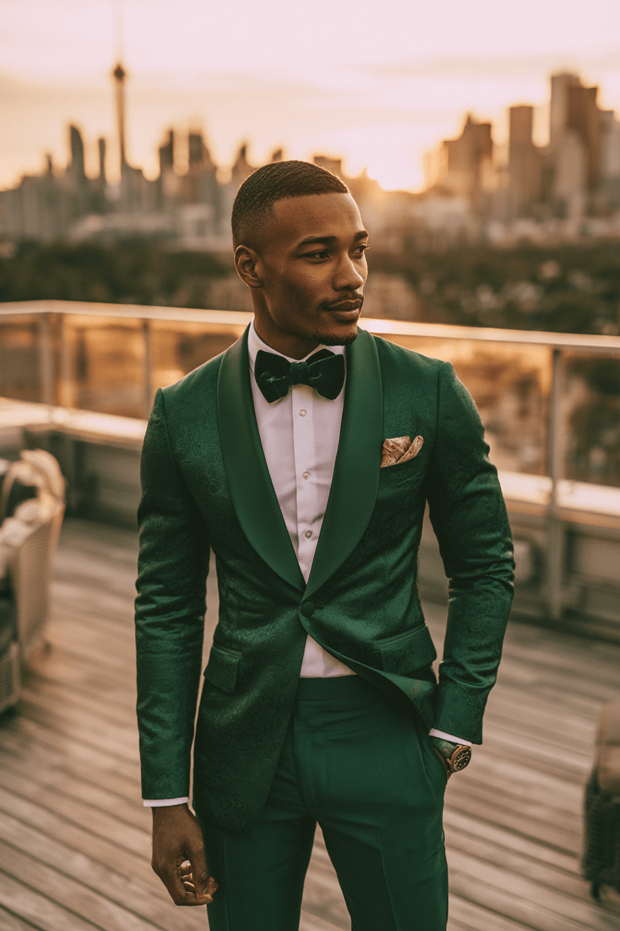 27 Green Tuxedo Wedding Ideas for a Stylish and Modern Celebration
