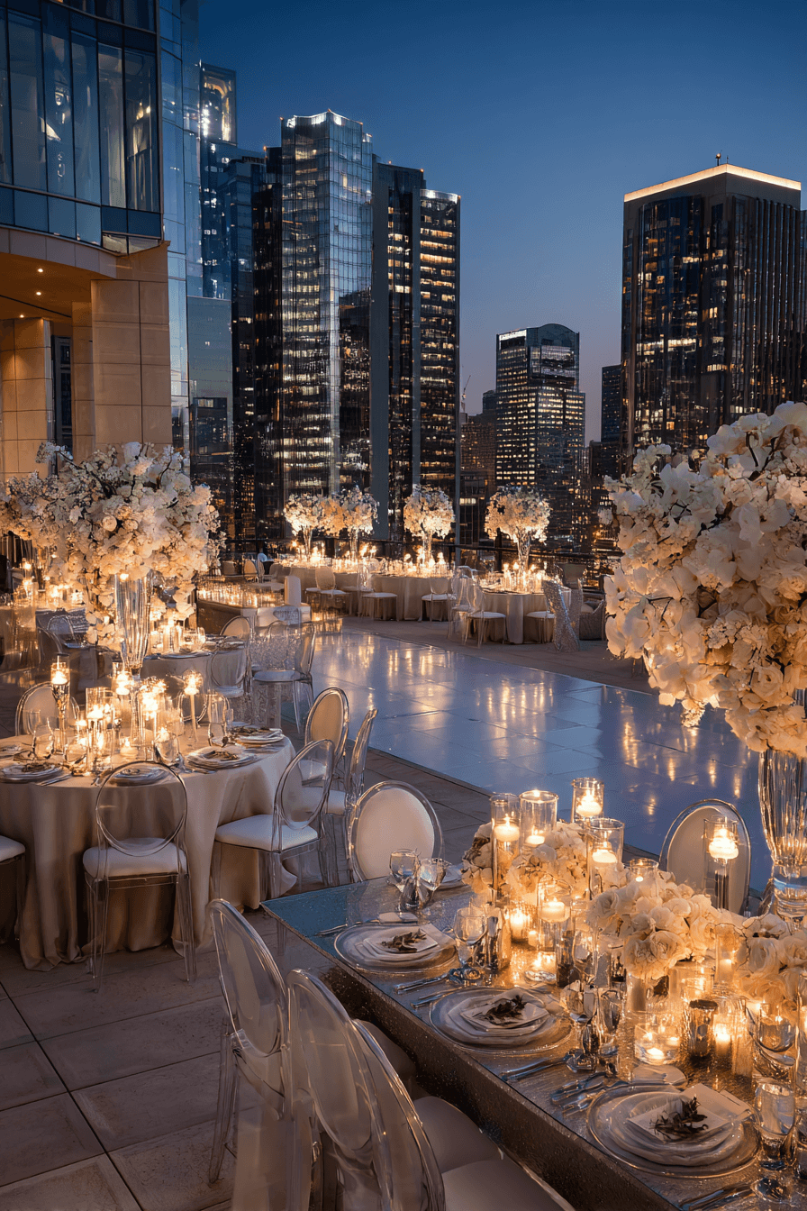 27 Elegant Rooftop Wedding Reception Themes Couples Love