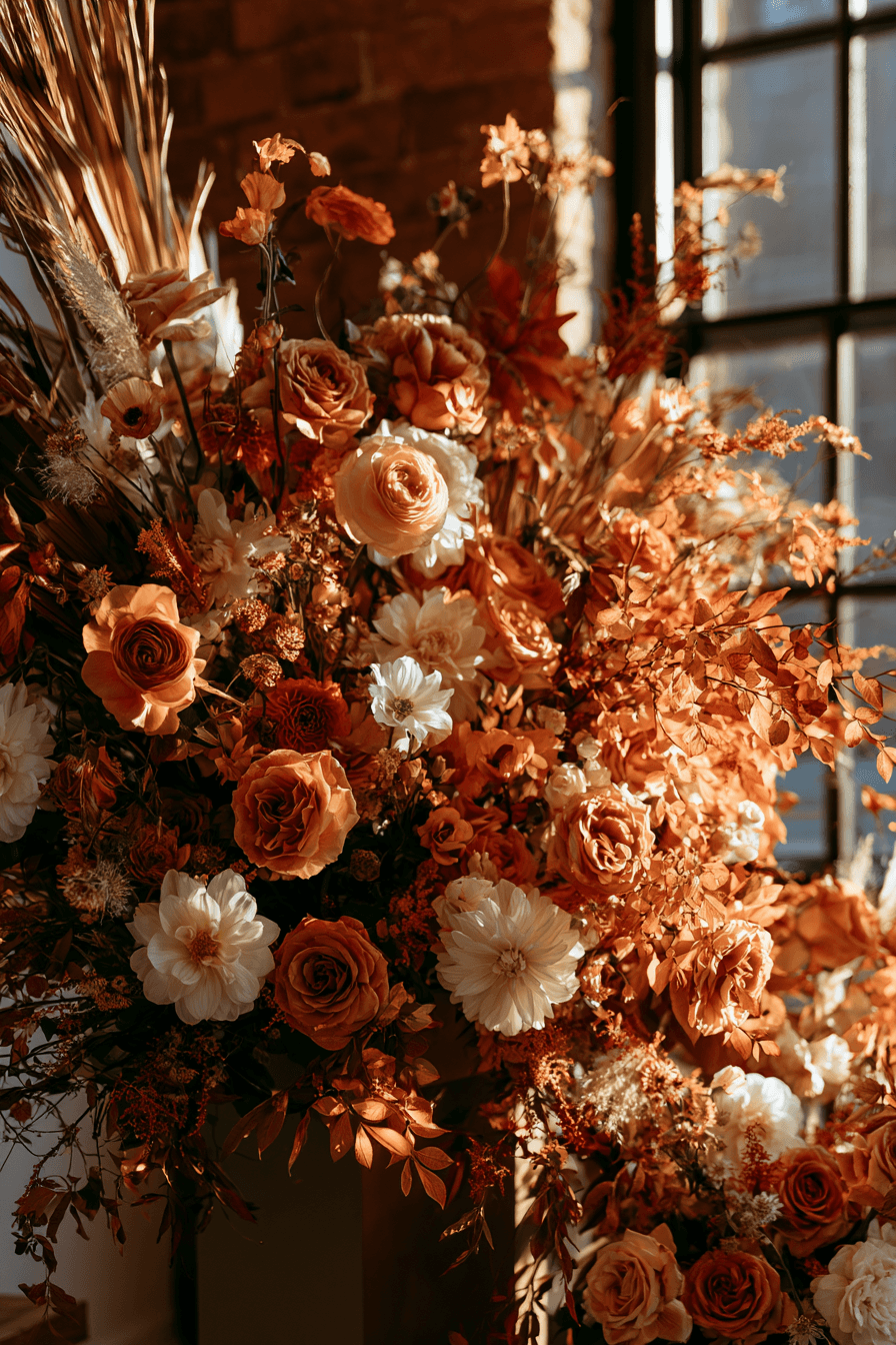 27 Stunning Burnt Orange Wedding Flower Ideas for a Romantic Celebration