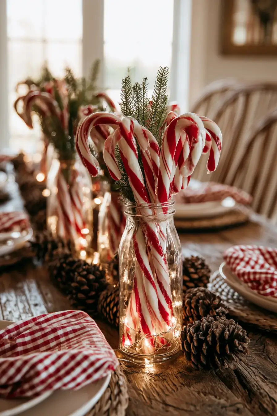 27 Candy Cane Centerpiece Ideas to Make Your Holiday Table Shine