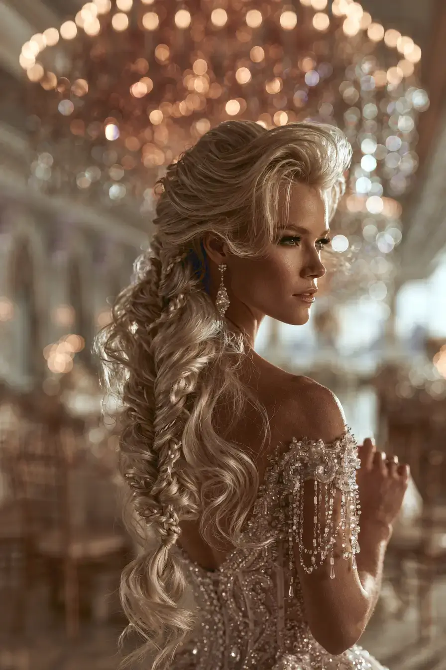 27 Romantic Waterfall Braid Wedding Hairstyles for Every Hair Length