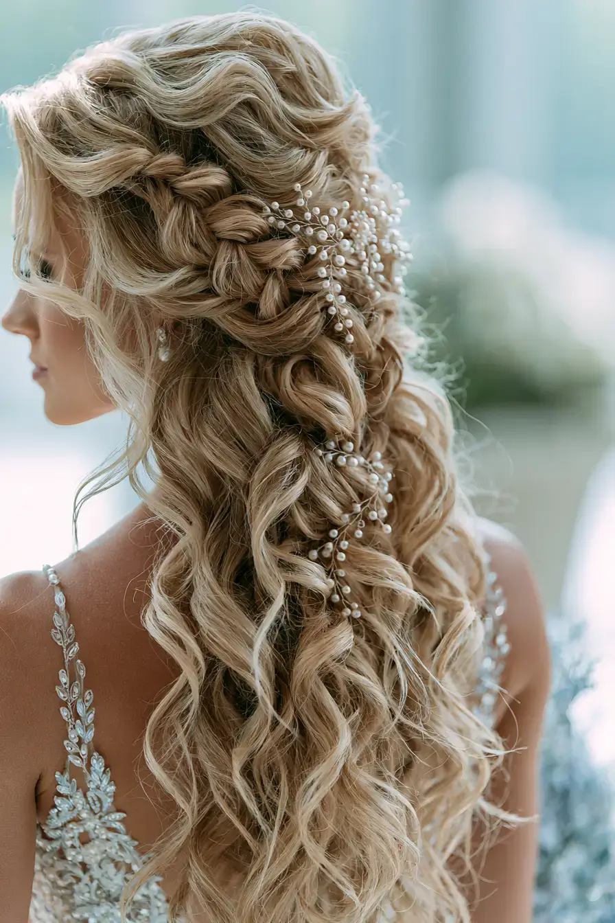 27 Romantic Waterfall Braid Wedding Hairstyles for Every Hair Length