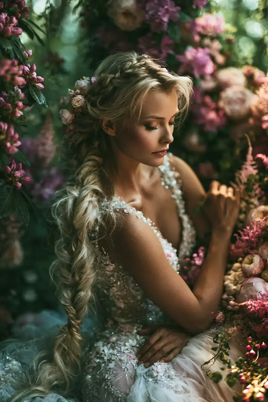 27 Romantic Waterfall Braid Wedding Hairstyles for Every Hair Length
