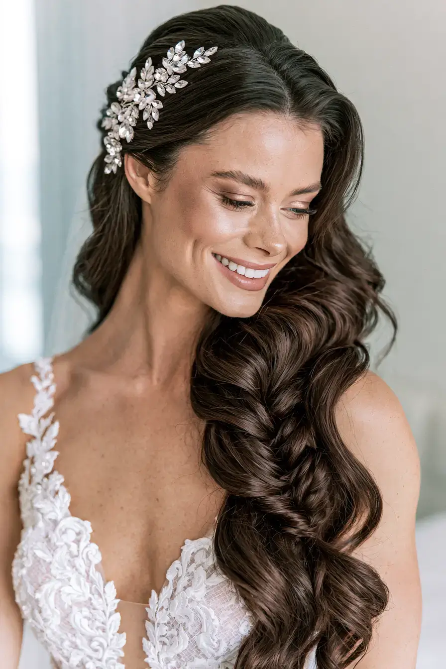 27 Romantic Waterfall Braid Wedding Hairstyles for Every Hair Length