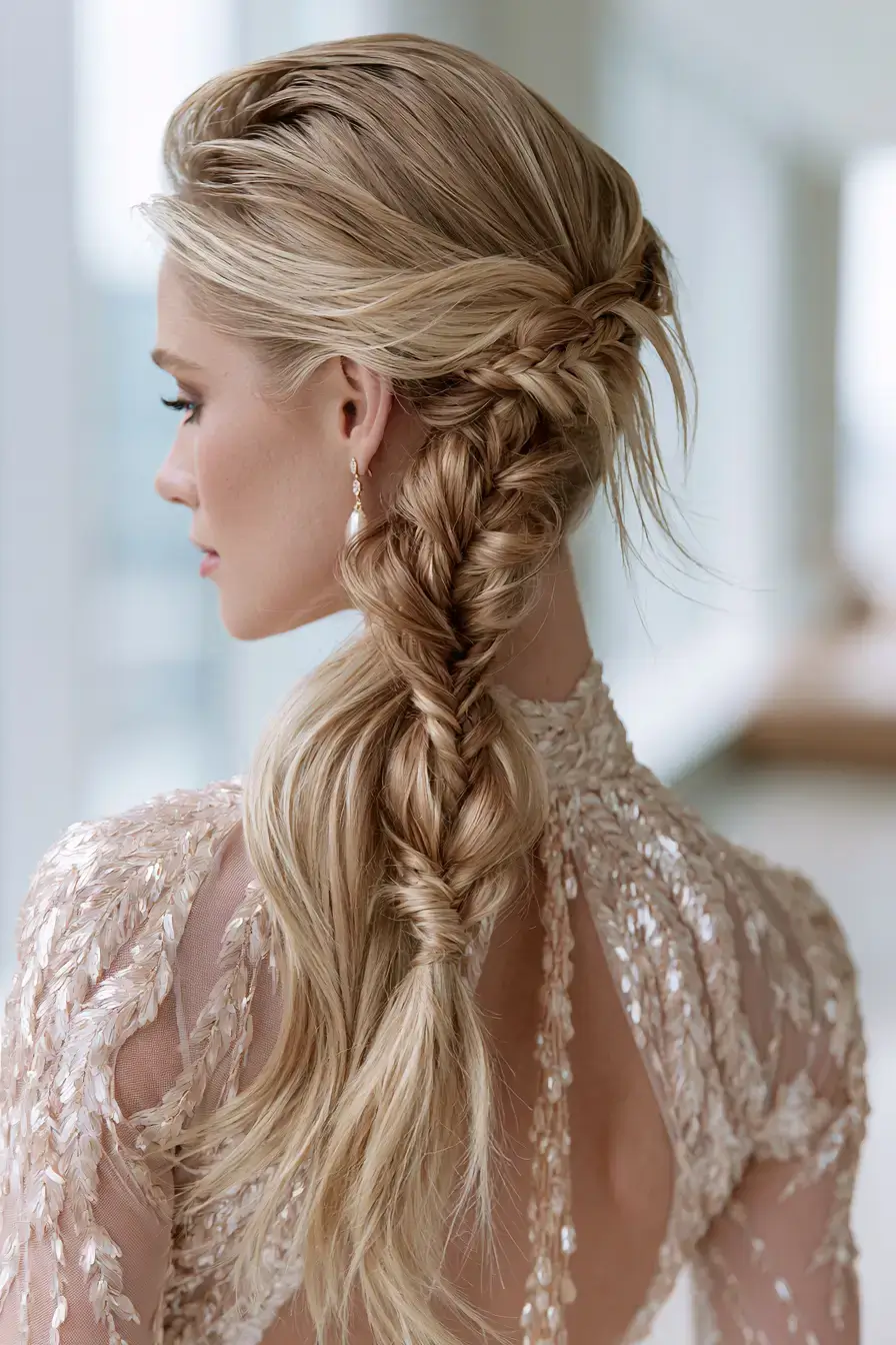 27 Romantic Waterfall Braid Wedding Hairstyles for Every Hair Length