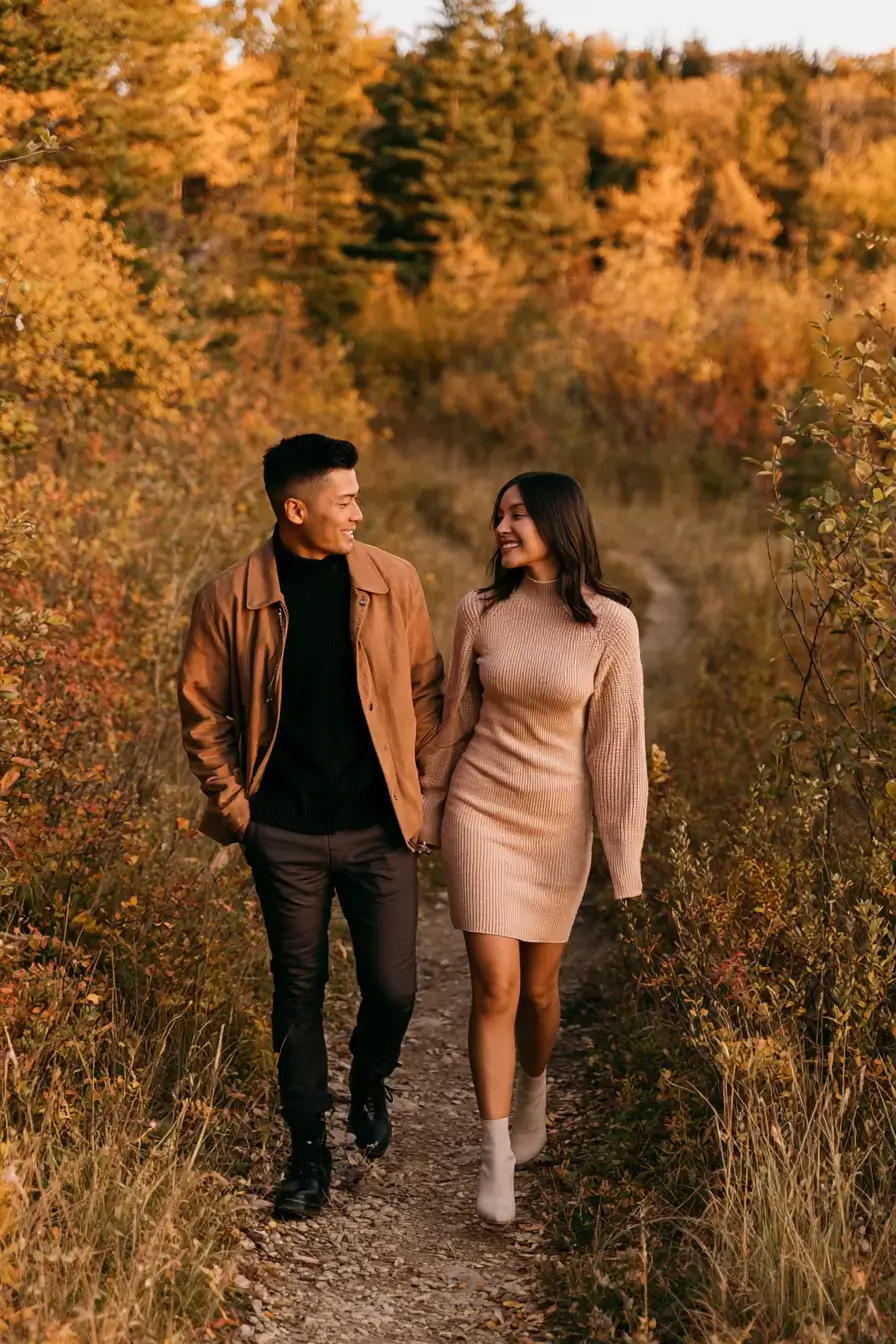 27 Fall Engagement Outfits That Feel Cozy and Romantic