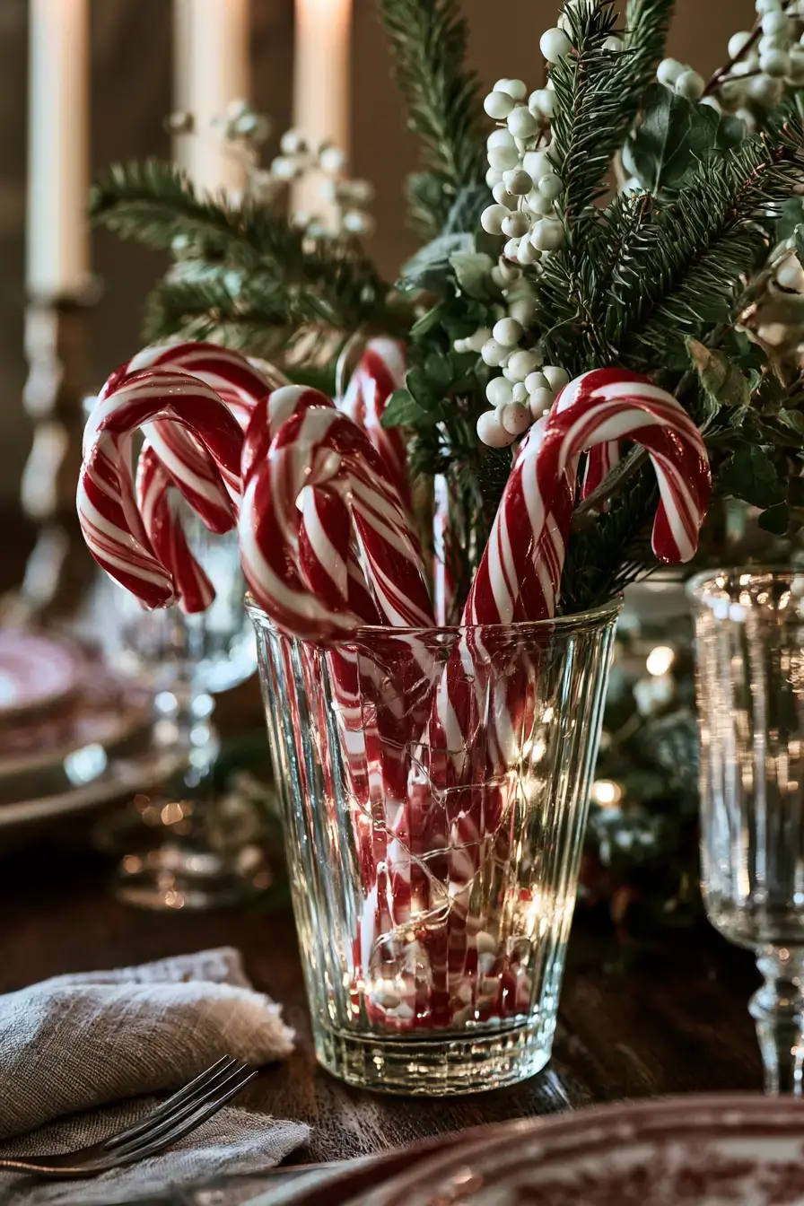 27 Candy Cane Centerpiece Ideas to Make Your Holiday Table Shine