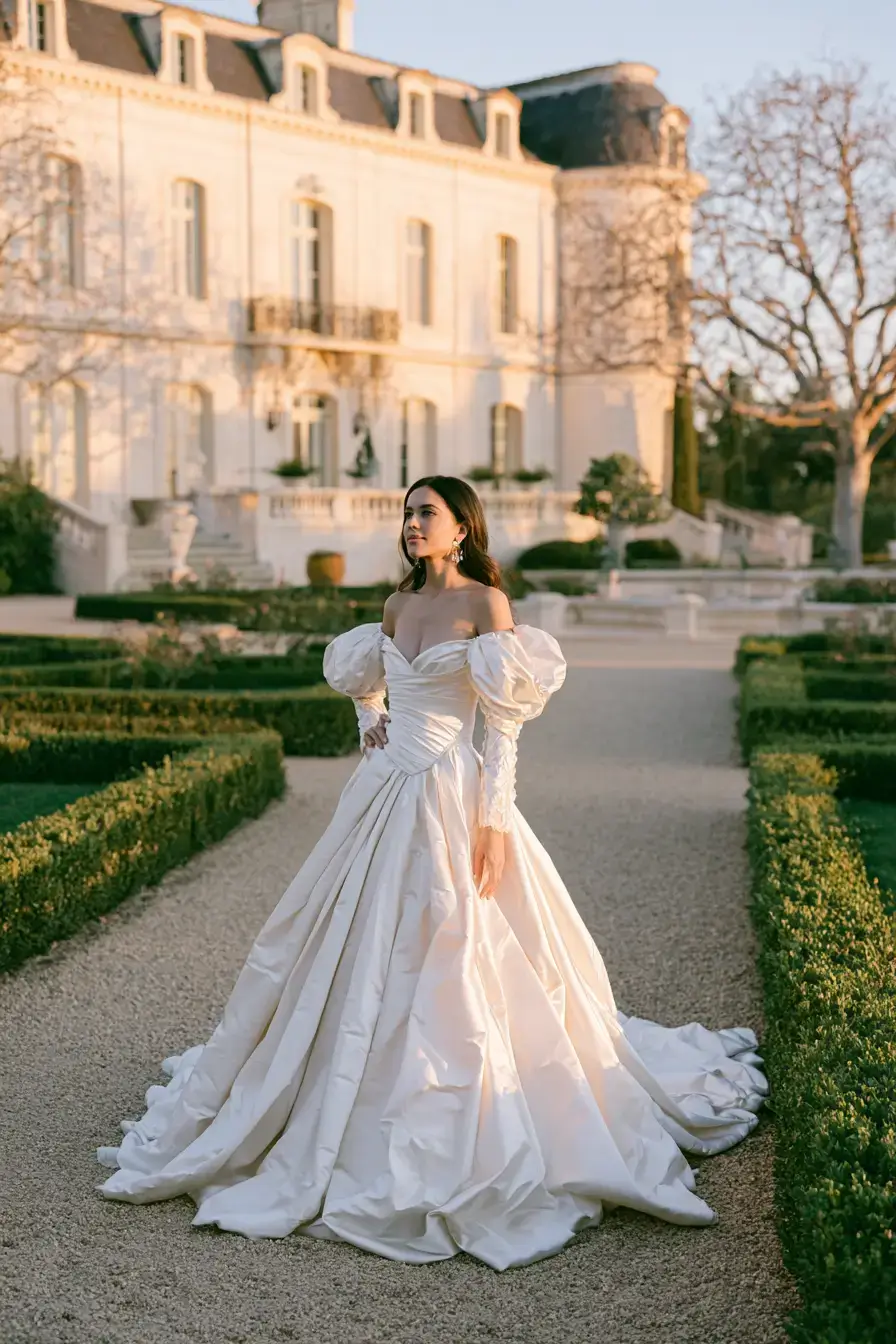 27 Luxury Satin Wedding Dress with Sleeves to Elevate Your Bridal Style