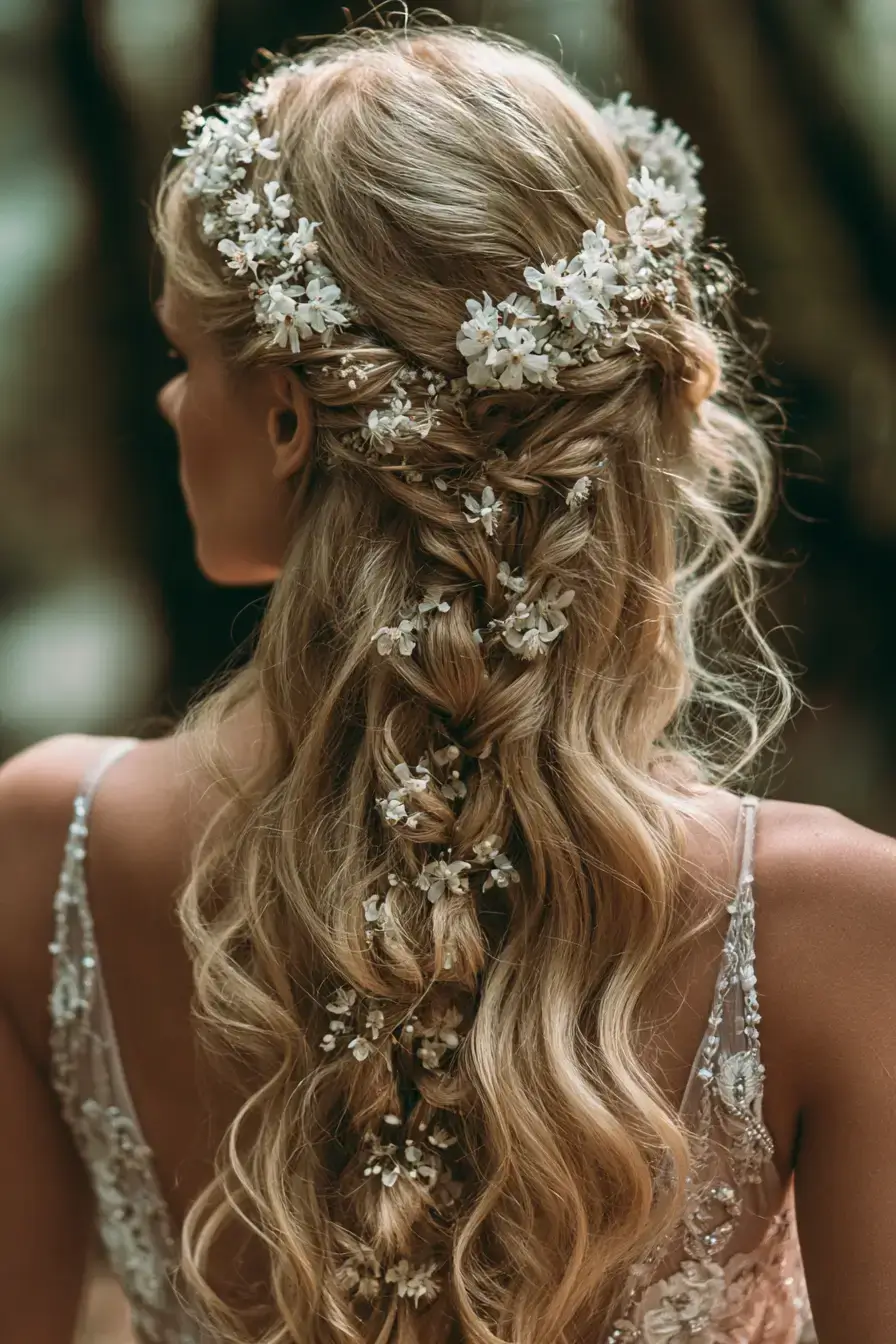27 Romantic Waterfall Braid Wedding Hairstyles for Every Hair Length