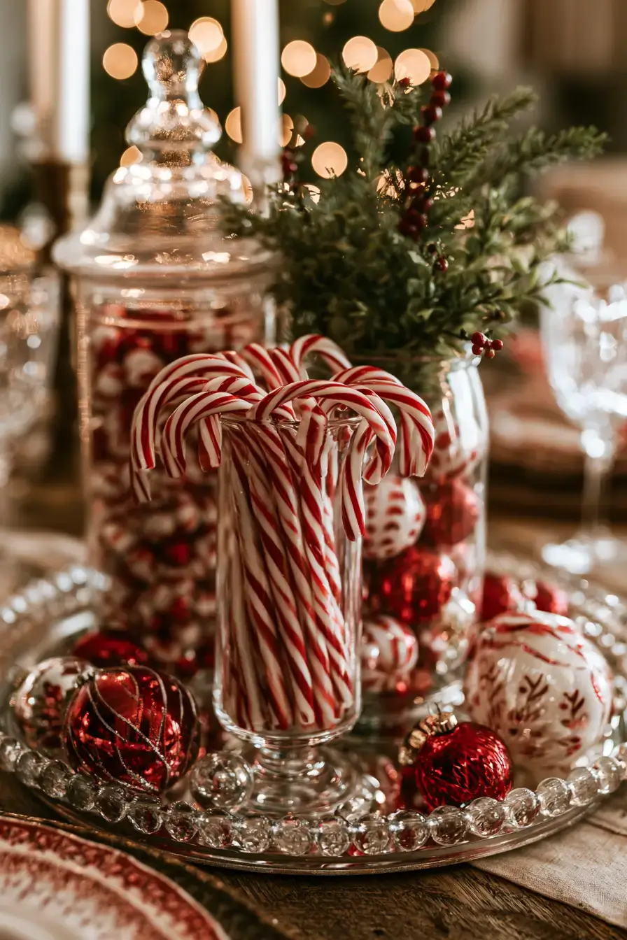 27 Candy Cane Centerpiece Ideas to Make Your Holiday Table Shine