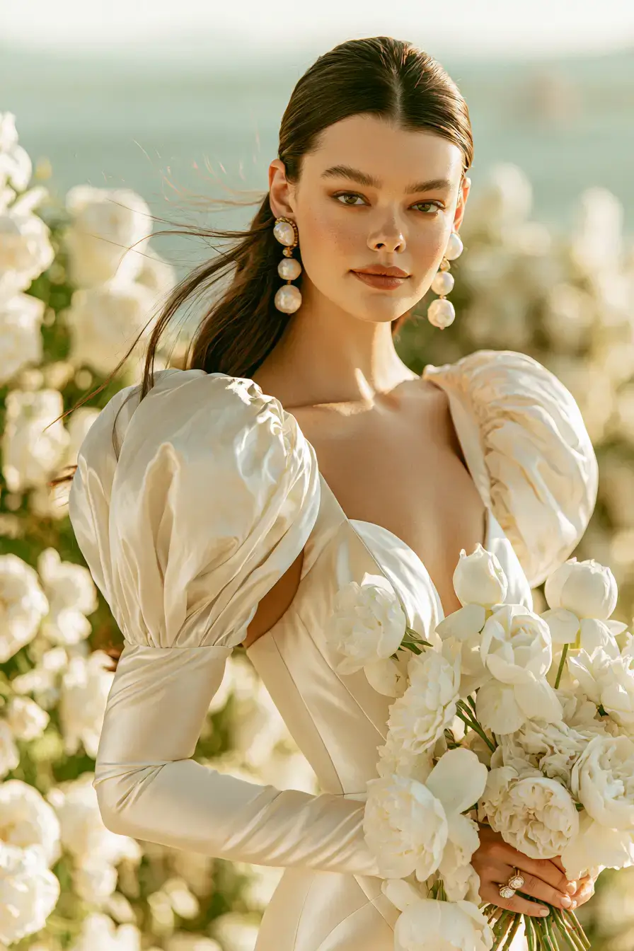 27 Luxury Satin Wedding Dress with Sleeves to Elevate Your Bridal Style