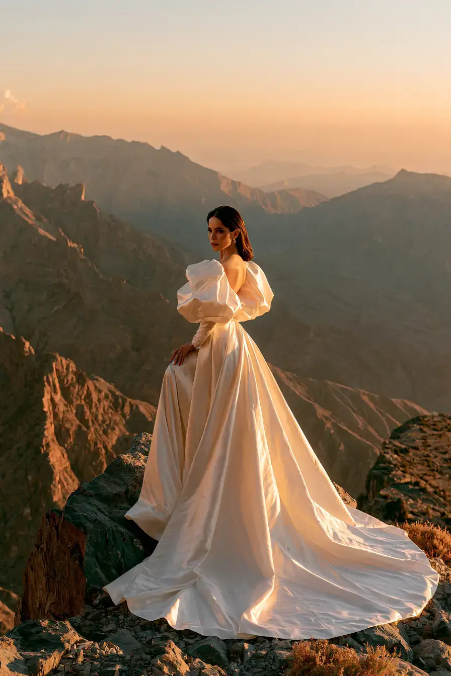 27 Luxury Satin Wedding Dress with Sleeves to Elevate Your Bridal Style