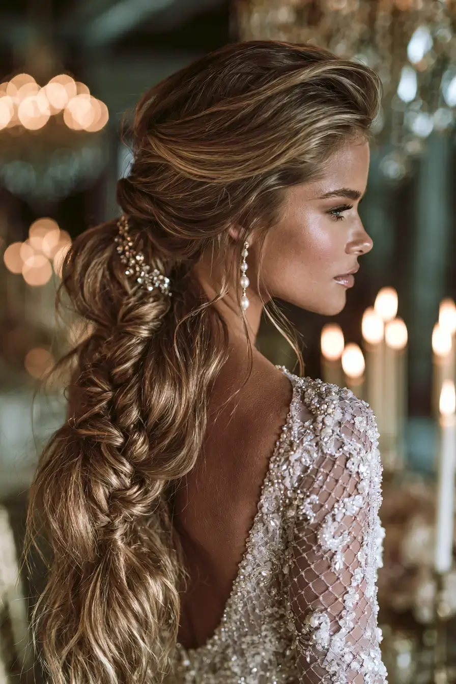 27 Romantic Waterfall Braid Wedding Hairstyles for Every Hair Length